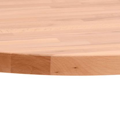 Piano per Tavolo Ã˜50x4 cm Rotondo in Legno Massello di Faggio