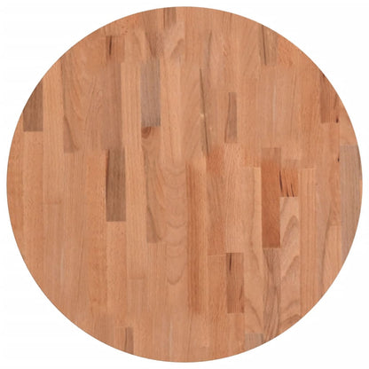 Piano per Tavolo Ã˜60x4 cm Rotondo in Legno Massello di Faggio