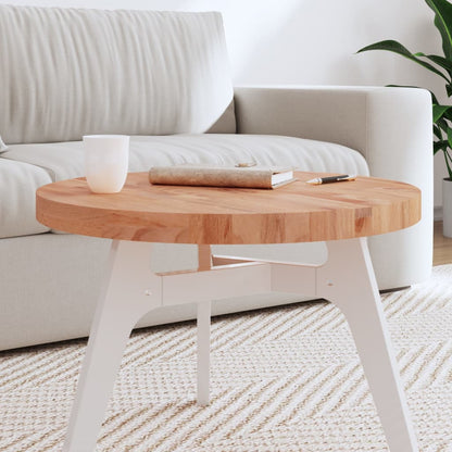 Piano per Tavolo Ã˜60x4 cm Rotondo in Legno Massello di Faggio