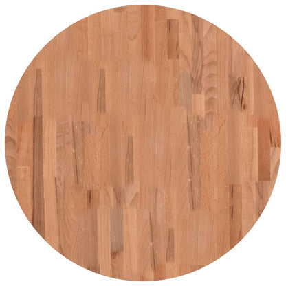 Piano per Tavolo Ã˜70x4 cm Rotondo in Legno Massello di Faggio