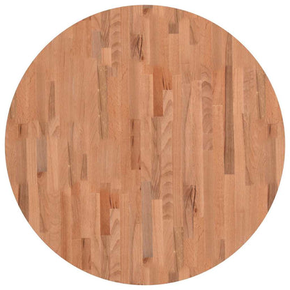 Piano per Tavolo Ã˜90x4 cm Rotondo in Legno Massello di Faggio
