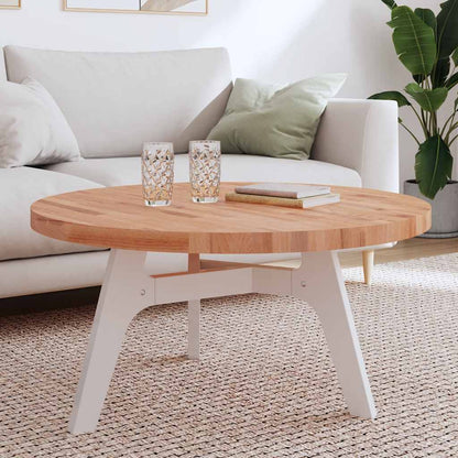 Piano per Tavolo Ã˜90x4 cm Rotondo in Legno Massello di Faggio