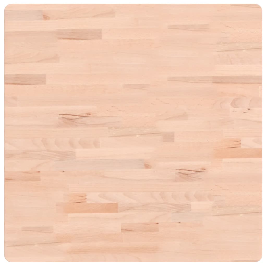 Piano per Tavolo 70x70x1,5 cm Quadrato Legno Massello di Faggio