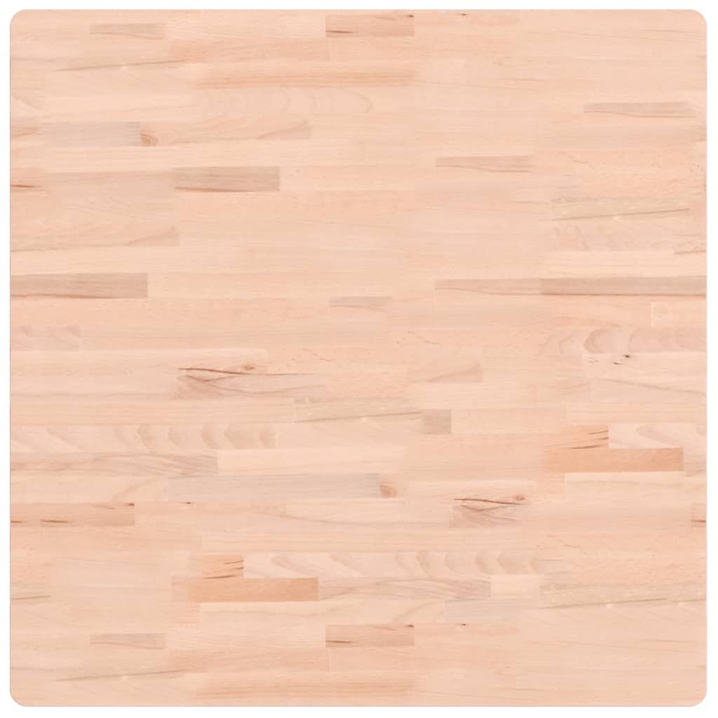 Piano per Tavolo 80x80x1,5 cm Quadrato Legno Massello di Faggio