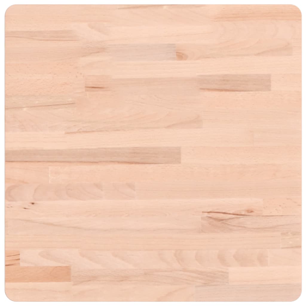 Piano per Tavolo 50x50x2,5 cm Quadrato Legno Massello di Faggio