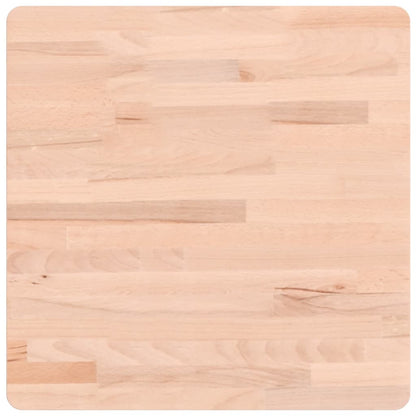 Piano per Tavolo 50x50x2,5 cm Quadrato Legno Massello di Faggio