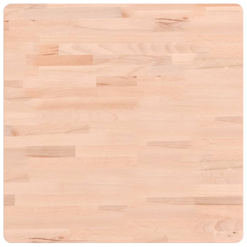 Piano per Tavolo 60x60x2,5 cm Quadrato Legno Massello di Faggio