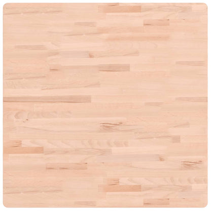 Piano per Tavolo 80x80x2,5 cm Quadrato Legno Massello di Faggio