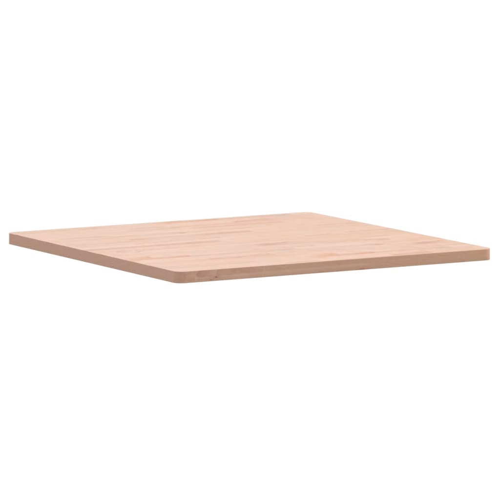 Piano per Tavolo 80x80x2,5 cm Quadrato Legno Massello di Faggio