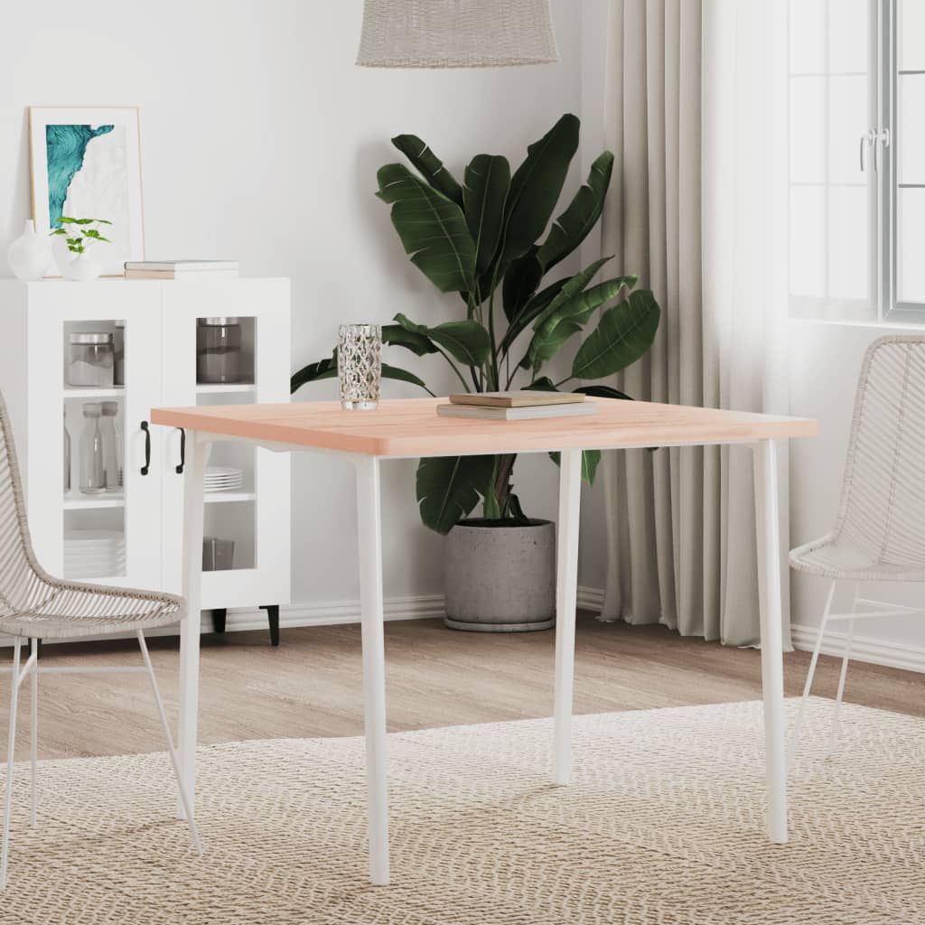 Piano per Tavolo 80x80x2,5 cm Quadrato Legno Massello di Faggio