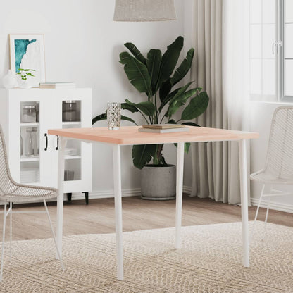 Piano per Tavolo 80x80x2,5 cm Quadrato Legno Massello di Faggio