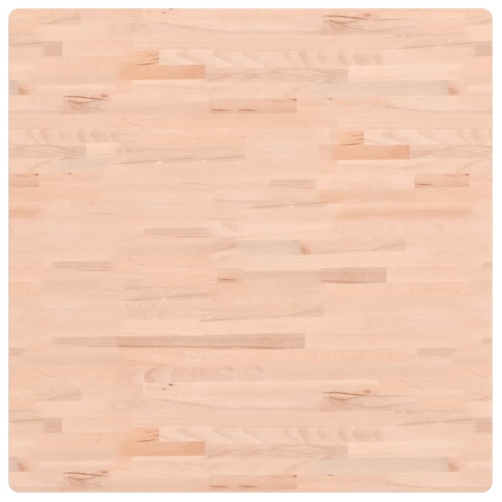 Piano per Tavolo 90x90x2,5 cm Quadrato Legno Massello di Faggio