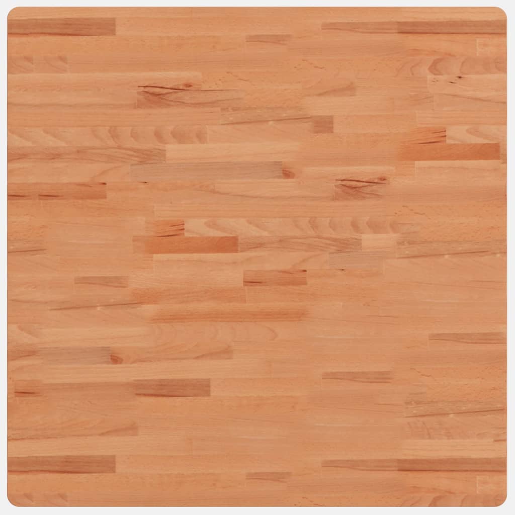 Piano per Tavolo 80x80x1,5 cm Quadrato Legno Massello di Faggio
