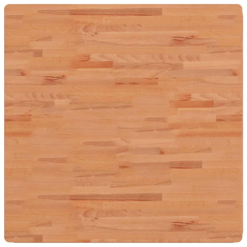 Piano per Tavolo 90x90x1,5 cm Quadrato Legno Massello di Faggio