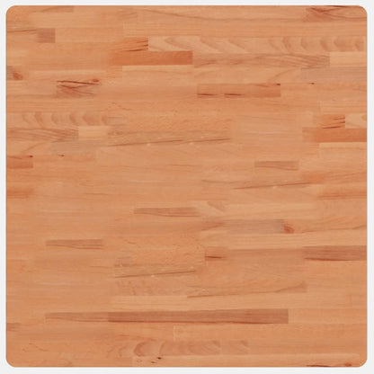 Piano per Tavolo 70x70x2,5 cm Quadrato Legno Massello di Faggio
