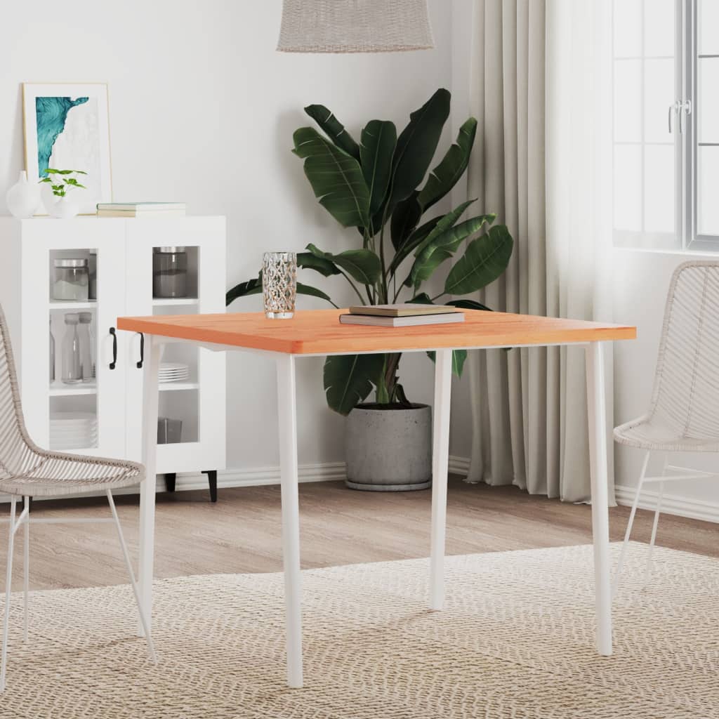 Piano per Tavolo 80x80x2,5 cm Quadrato Legno Massello di Faggio