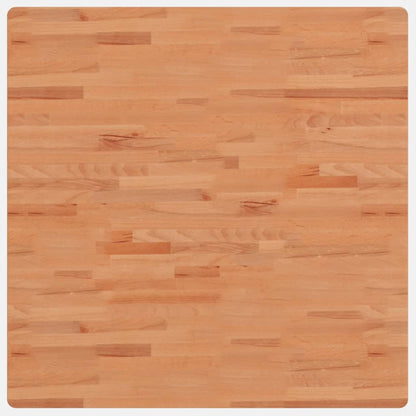 Piano per Tavolo 90x90x2,5 cm Quadrato Legno Massello di Faggio