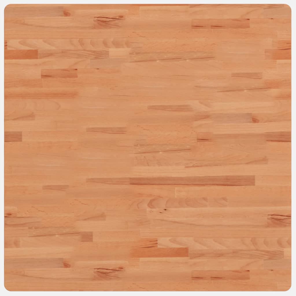 Piano per Tavolo 80x80x4 cm Quadrato Legno Massello di Faggio