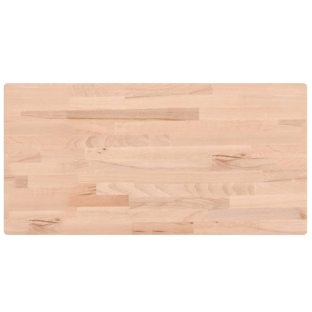 Piano Bagno 100x50x1,5 cm in Legno Massello di Faggio