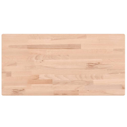 Piano Bagno 100x50x1,5 cm in Legno Massello di Faggio