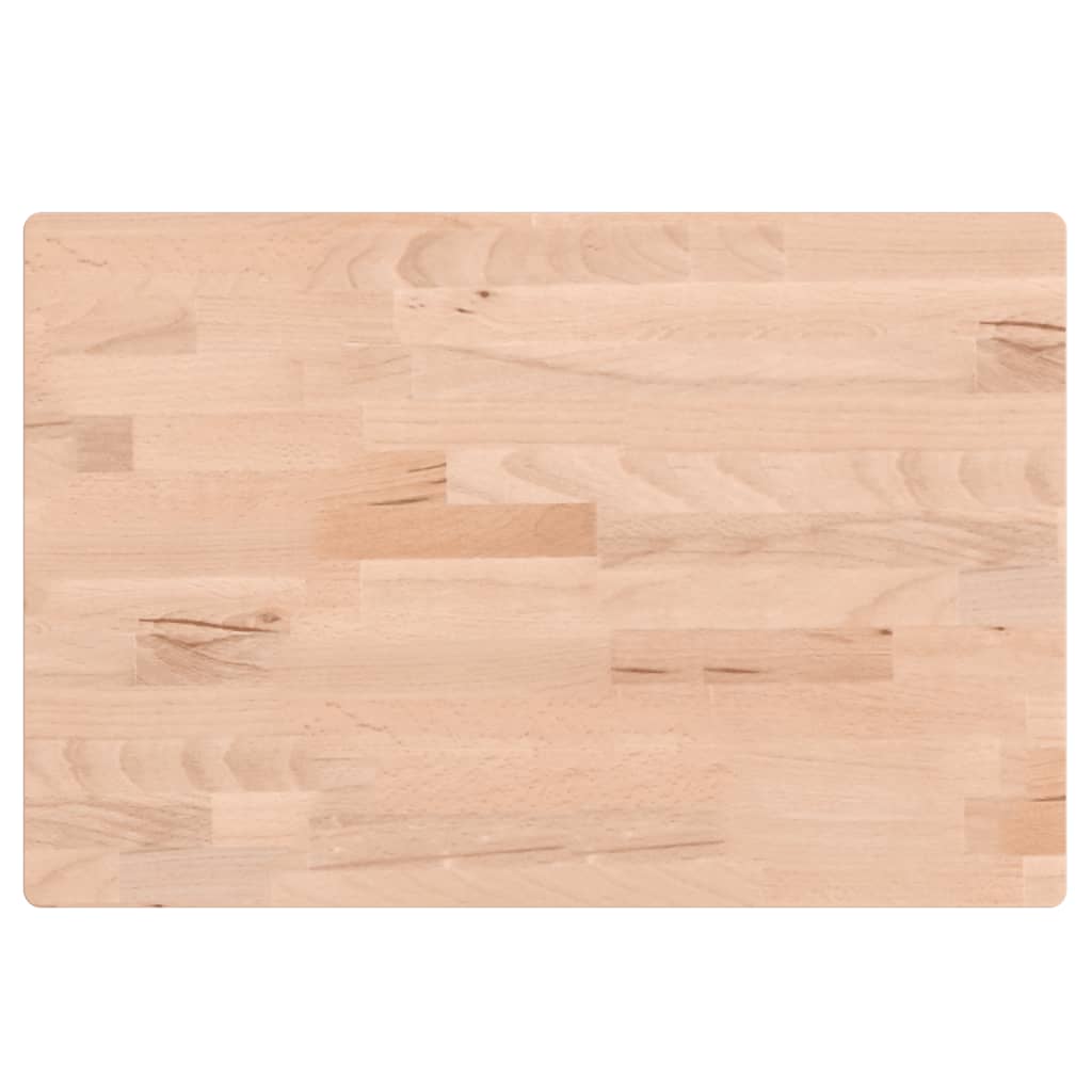 Piano Bagno 60x40x1,5 cm Legno Massello di Faggio