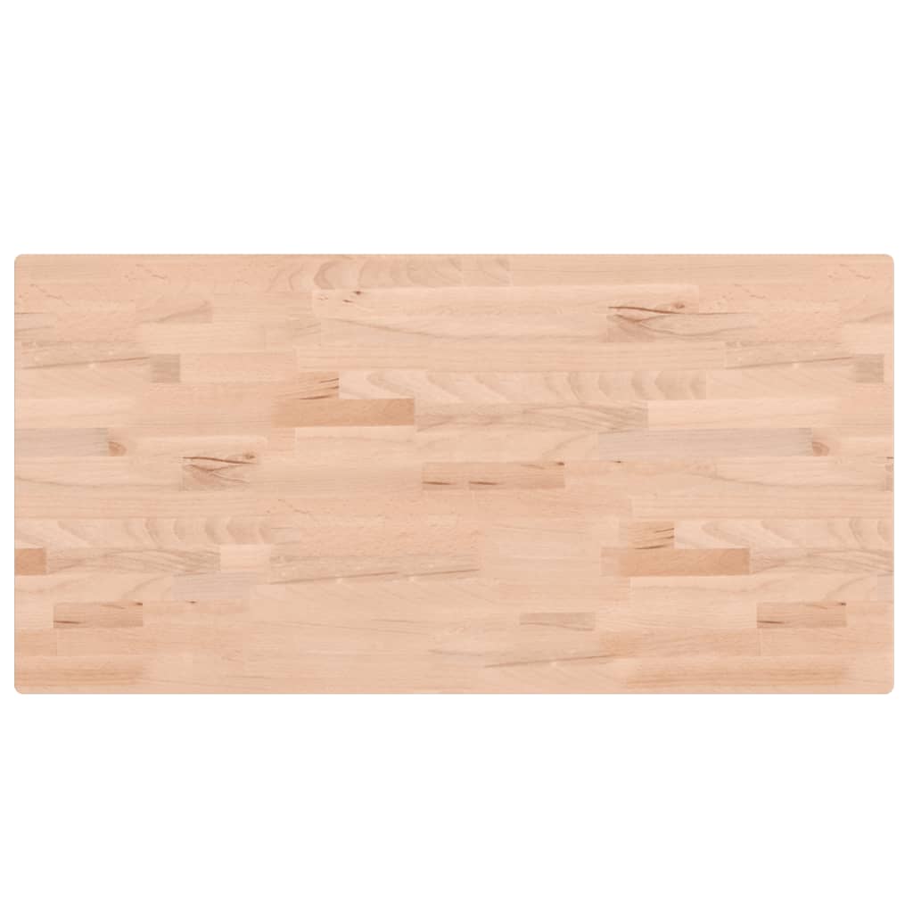 Piano Bagno 100x50x2,5 cm in Legno Massello di Faggio