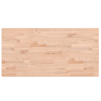 Piano Bagno 100x50x2,5 cm in Legno Massello di Faggio