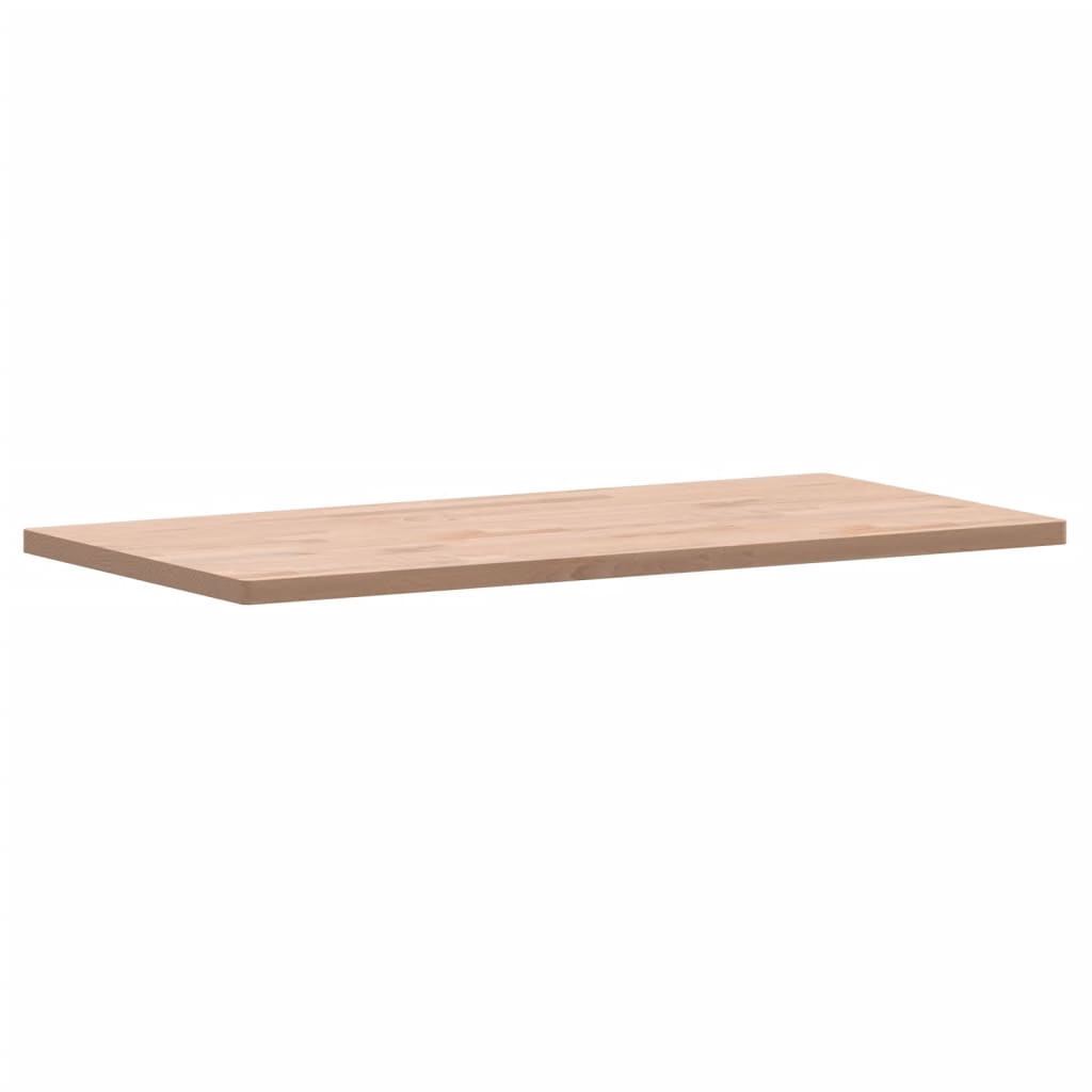 Piano Bagno 100x50x2,5 cm in Legno Massello di Faggio