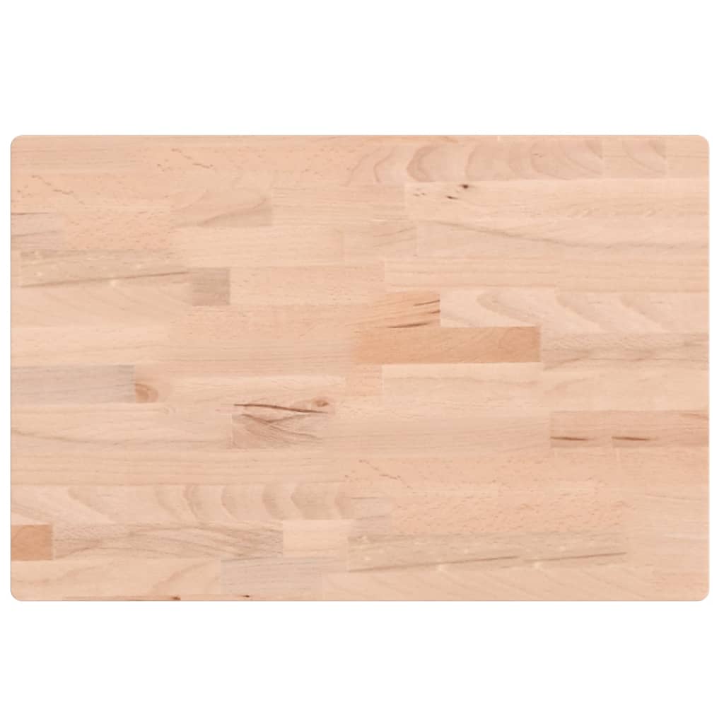 Piano Bagno 60x40x2,5 cm Legno Massello di Faggio