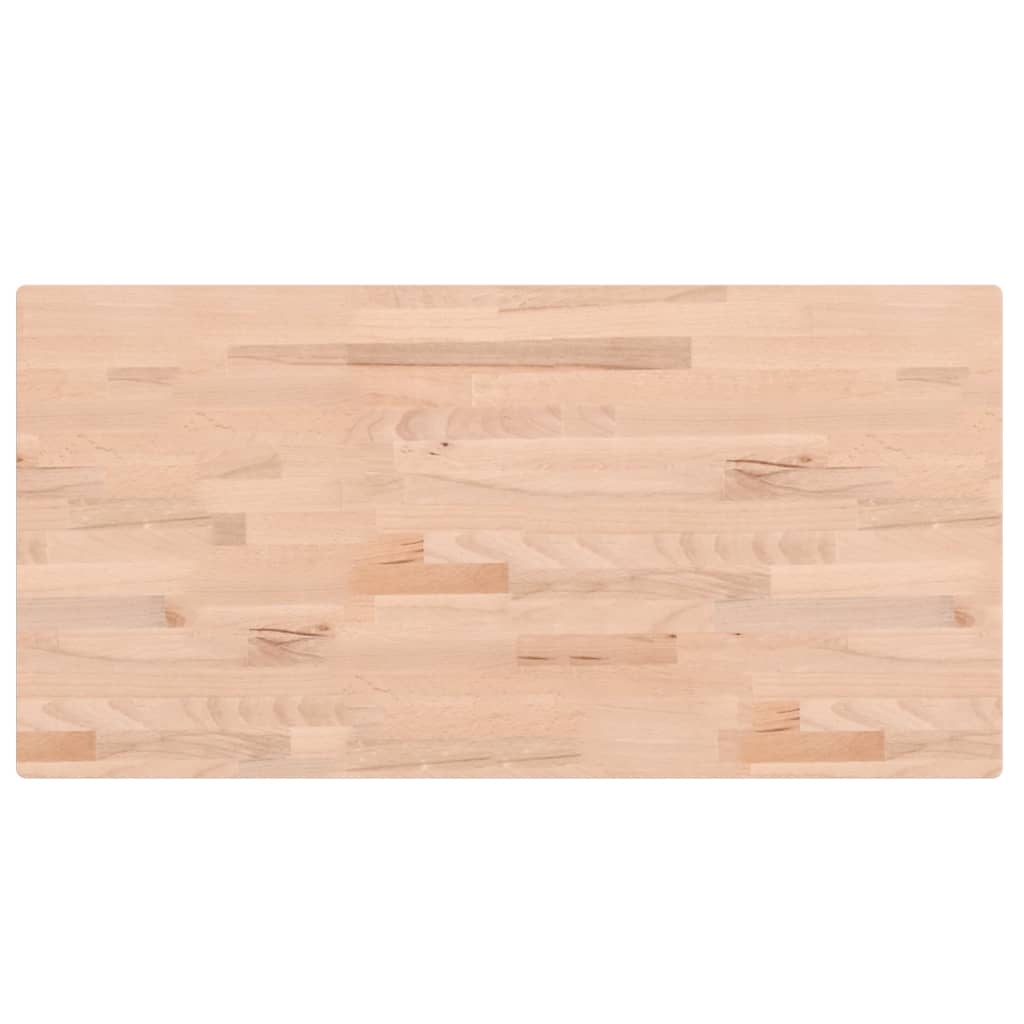 Piano Bagno 100x50x4 cm in Legno Massello di Faggio