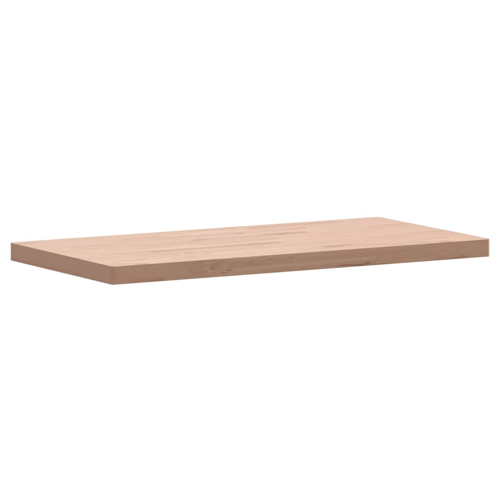 Piano Bagno 100x50x4 cm in Legno Massello di Faggio
