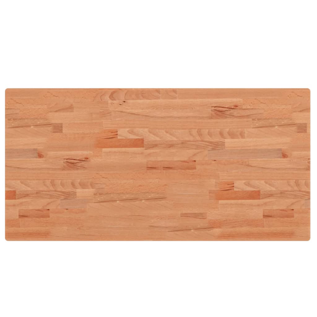 Piano Bagno 100x50x2,5 cm in Legno Massello di Faggio