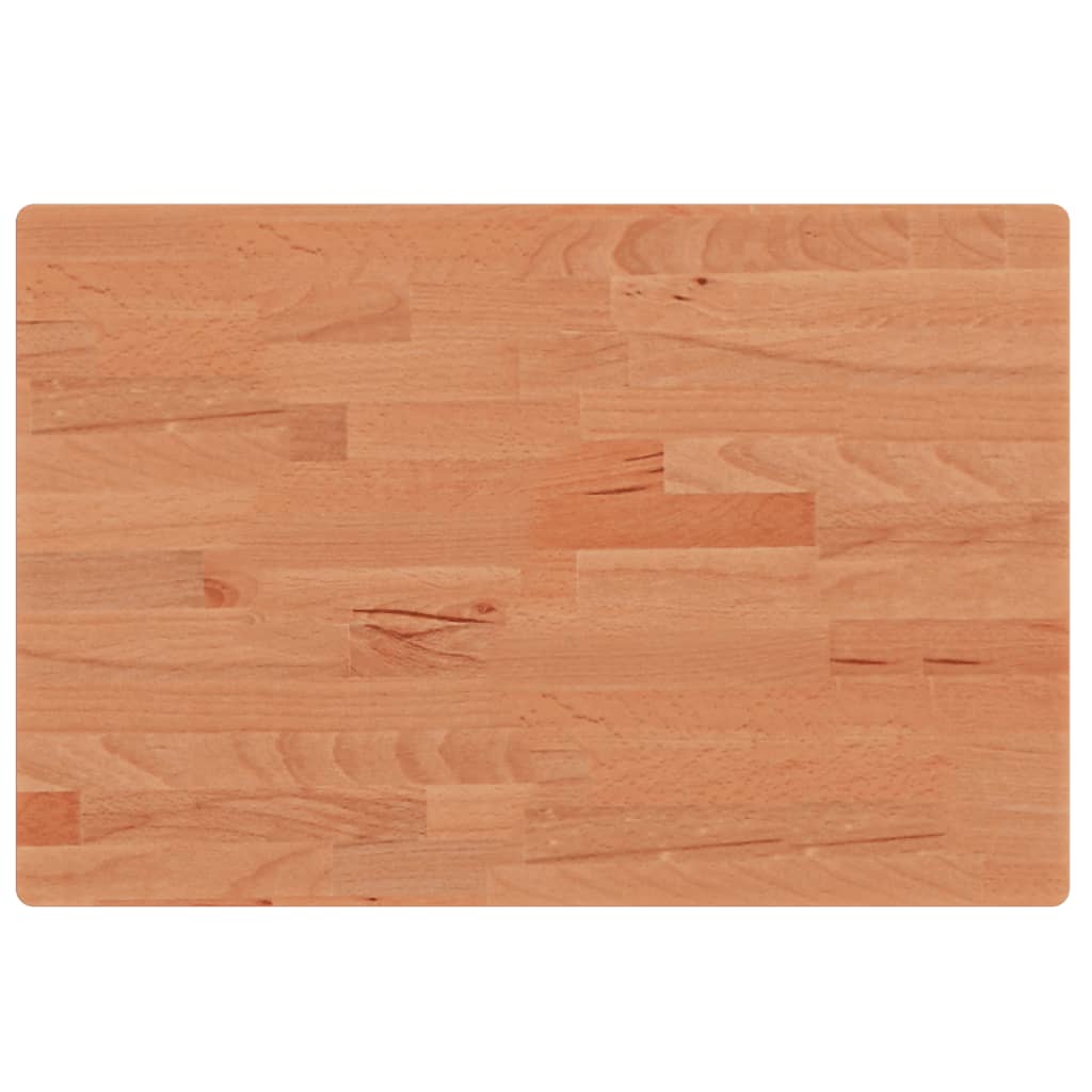 Piano Bagno 60x40x2,5 cm Legno Massello di Faggio