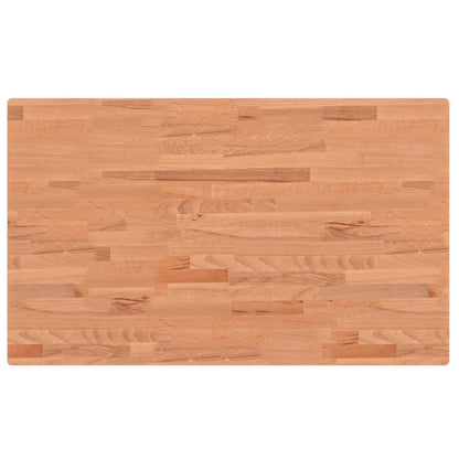 Piano Bagno 100x60x2,5 cm in Legno Massello di Faggio