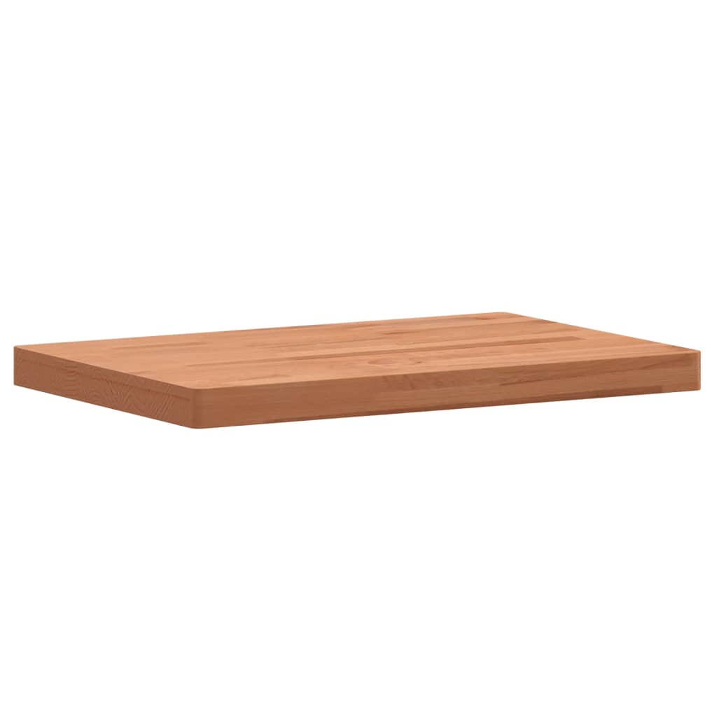 Piano Bagno 80x40x4 cm Legno Massello di Faggio