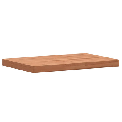 Piano Bagno 80x40x4 cm Legno Massello di Faggio
