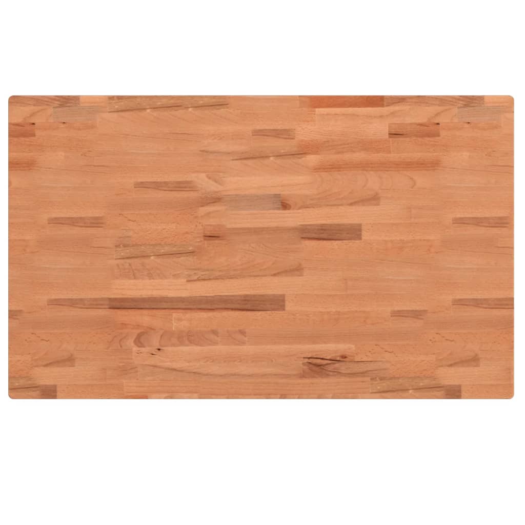 Piano Bagno 100x60x4 cm in Legno Massello di Faggio