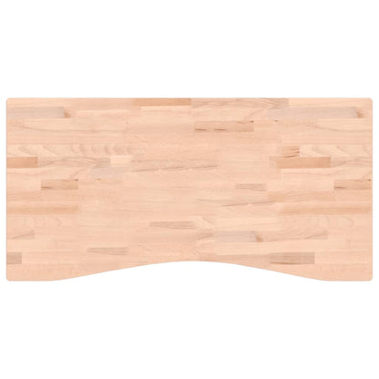 Piano per Scrivania 100x(45-50)x1,5 cm Legno Massello di Faggio