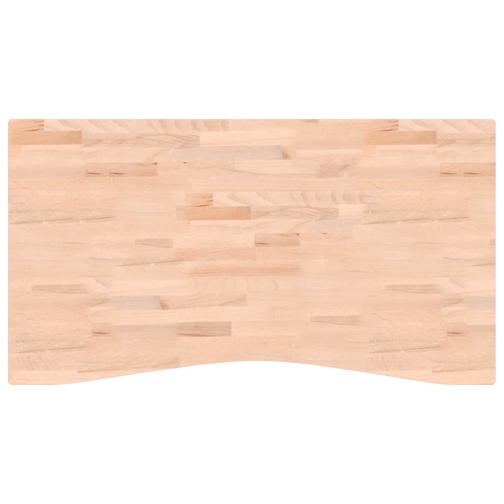 Piano per Scrivania 110x(55-60)x1,5 cm Legno Massello di Faggio