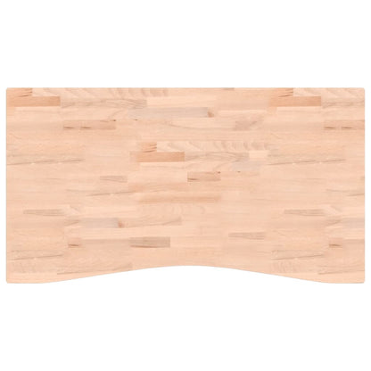 Piano per Scrivania 110x(55-60)x1,5 cm Legno Massello di Faggio