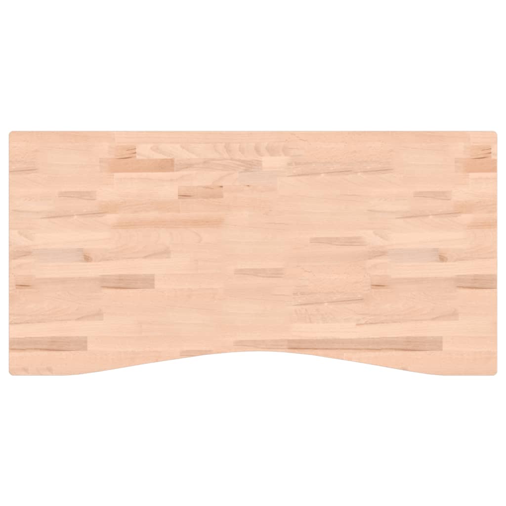 Piano per Scrivania 110x(50-55)x2,5 cm Legno Massello di Faggio