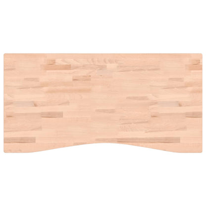 Piano per Scrivania 110x(50-55)x2,5 cm Legno Massello di Faggio