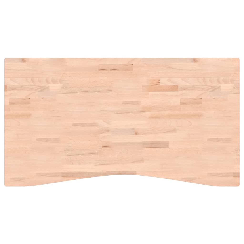 Piano per Scrivania 110x(55-60)x2,5 cm Legno Massello di Faggio