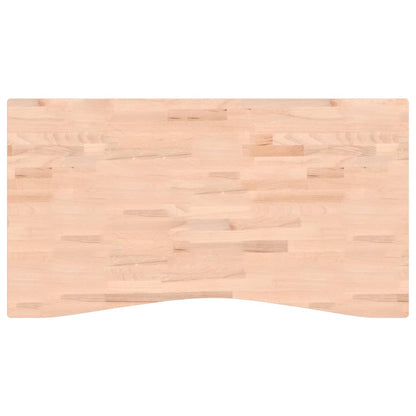 Piano per Scrivania 110x(55-60)x2,5 cm Legno Massello di Faggio