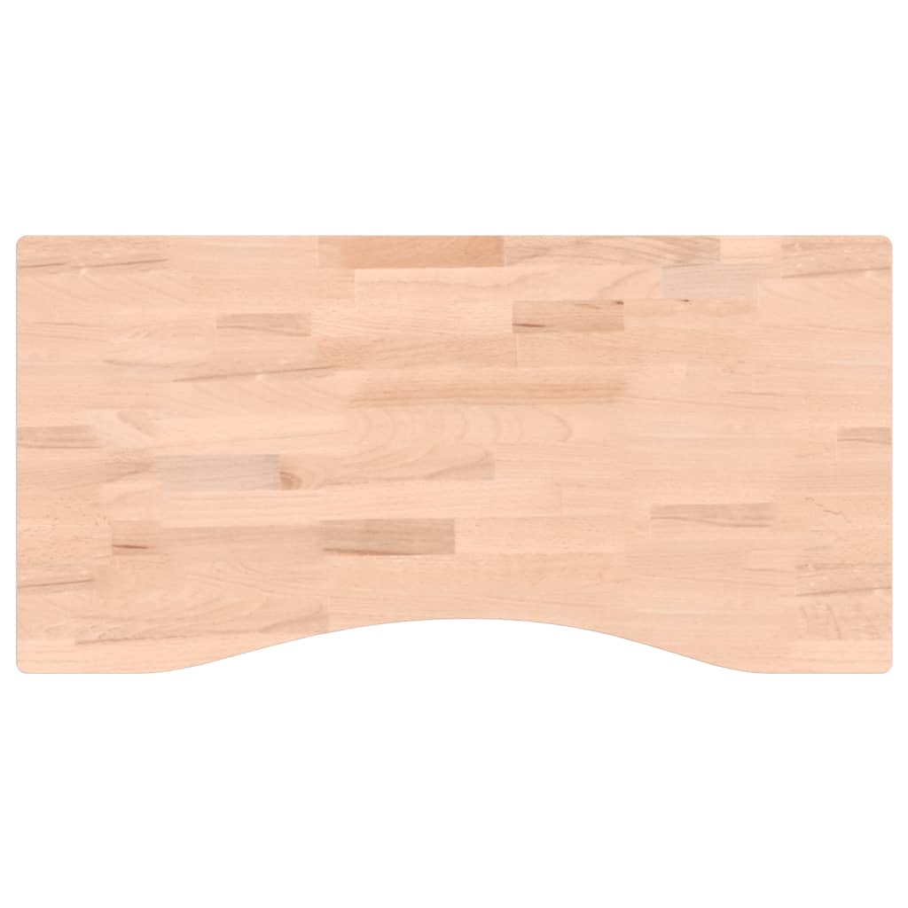 Piano per Scrivania 80x(36-40)x4 cm Legno Massello di Faggio