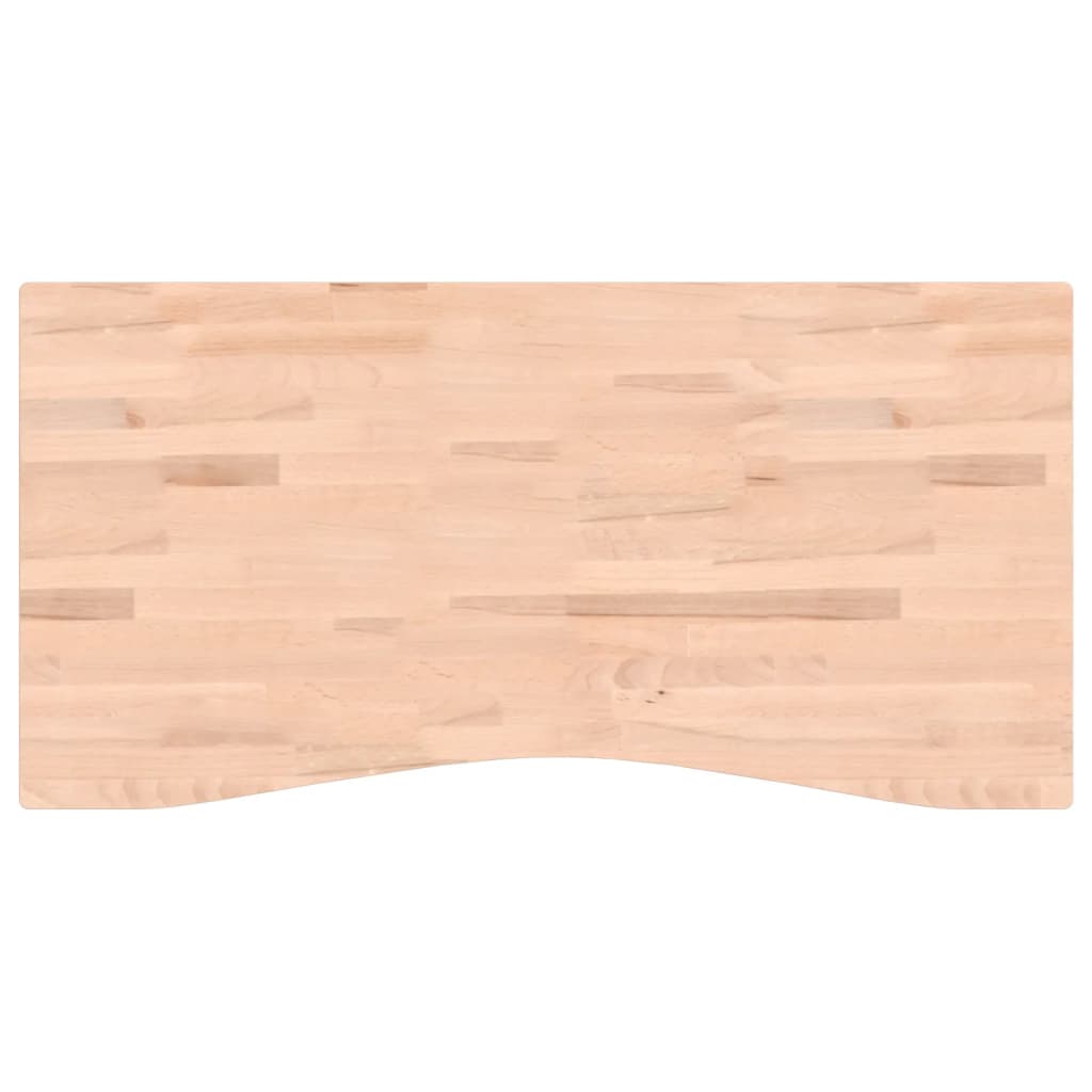 Piano per Scrivania 110x(50-55)x4 cm Legno Massello di Faggio