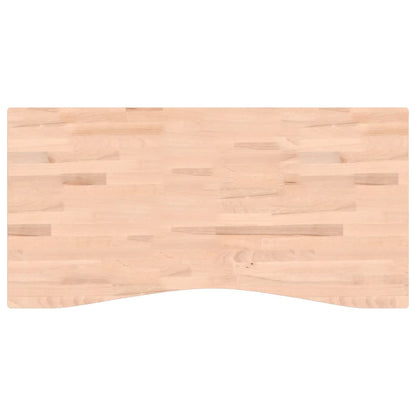 Piano per Scrivania 110x(50-55)x4 cm Legno Massello di Faggio