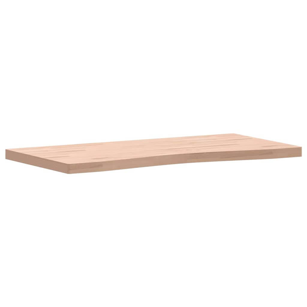 Piano per Scrivania 110x(50-55)x4 cm Legno Massello di Faggio