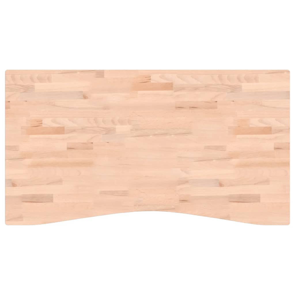 Piano per Scrivania 110x(55-60)x4 cm Legno Massello di Faggio