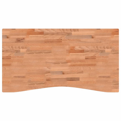 Piano per Scrivania 110x(55-60)x1,5 cm Legno Massello di Faggio